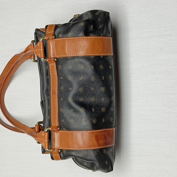 IL Nuovo Barocco Made in Italy Signature Brown Leather Handbag - Picture 2 of 5